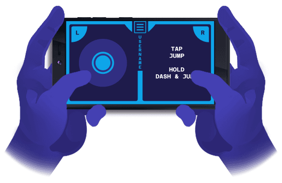 Illustration av den blå spelaren