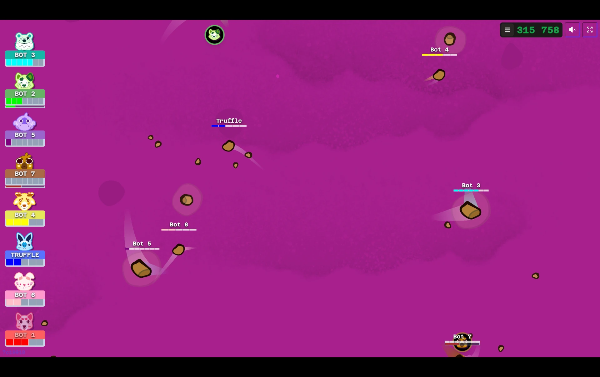 Protostellar: Impact gameplay screenshot 1 – Start tiny, eat smaller planetary bodies to grow, and dodge the big planets. Last asteroid alive wins!